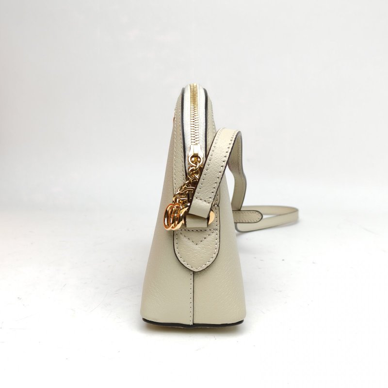 GUCCI Ophidia貝殼包小號白色牛皮金扣肩背包-1
