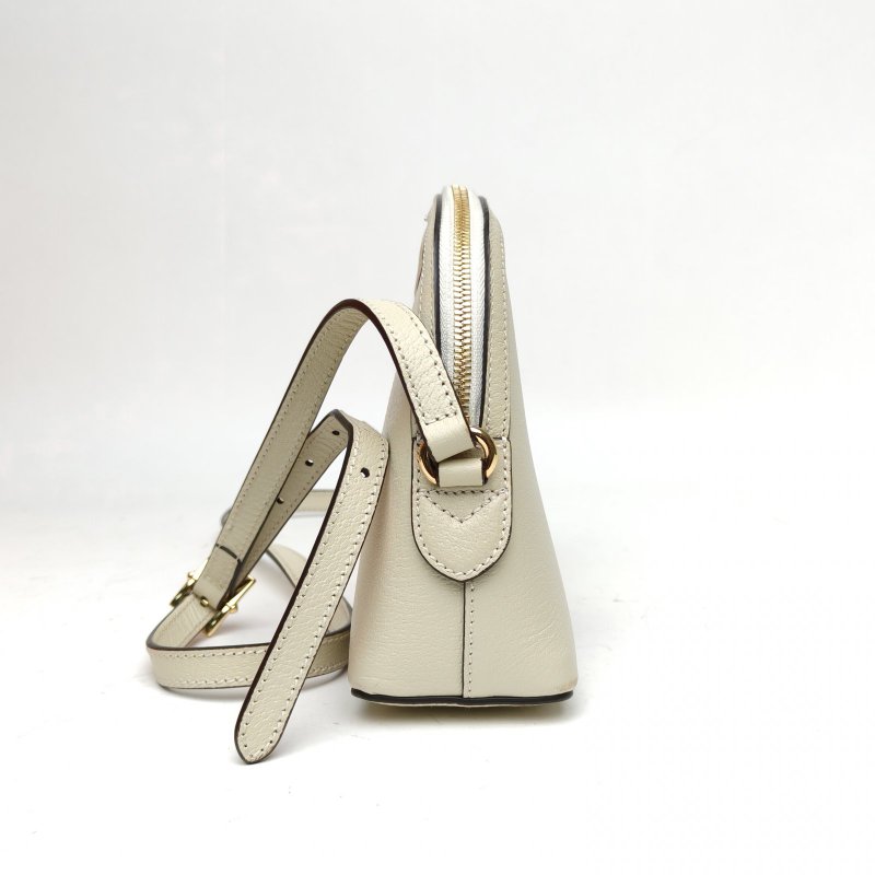 GUCCI Ophidia貝殼包小號白色牛皮金扣肩背包-3