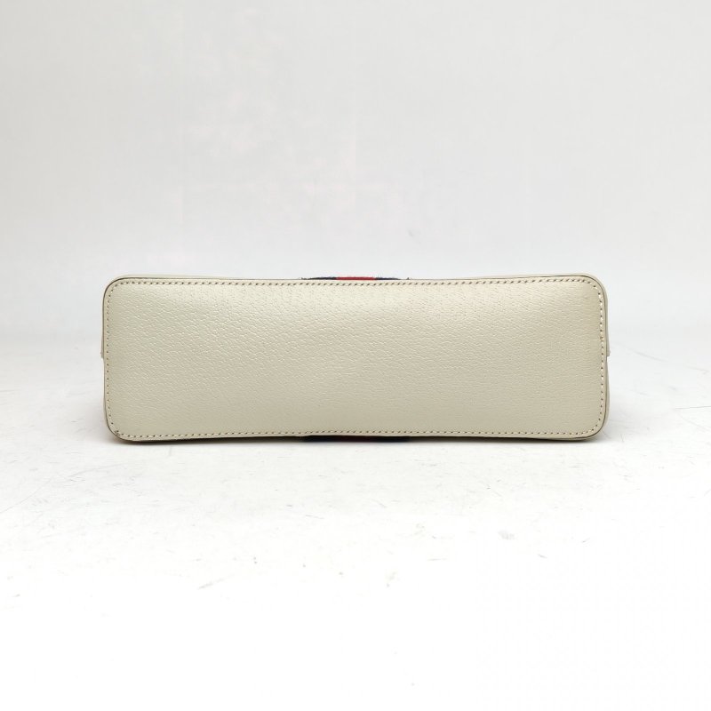 GUCCI Ophidia貝殼包小號白色牛皮金扣肩背包-4