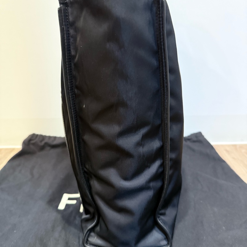 FENDI 經典 Bag Bugs 小怪獸 黑色尼龍大托特包-3