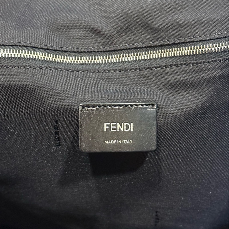 FENDI 經典 Bag Bugs 小怪獸 黑色尼龍大托特包-9