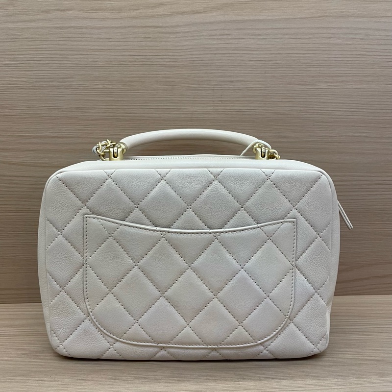 NO:D19 Chanel香奈兒 郵差包米色 牛皮中號 2019年 28開 手提單肩斜挎鏈條包 尺寸底長22*高15*寬8* 有卡 無塵袋無盒子-1