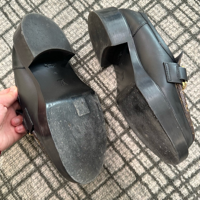 Louis Vuitton路易威登 老花低跟商務休閒鞋 36碼 🈚附件-3