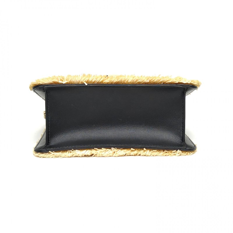 BVLGARI 棕色草編SerpentiForever限量拉菲草蛇頭包肩背包-4