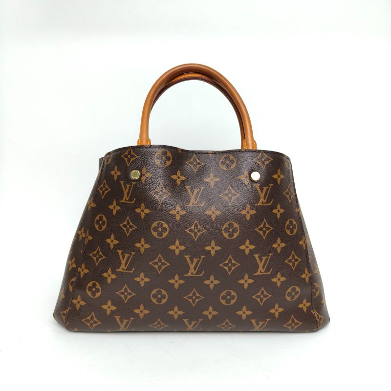 LOUIS VUITTON Montaigne蒙田中號老花PVC金扣2015肩背包-2