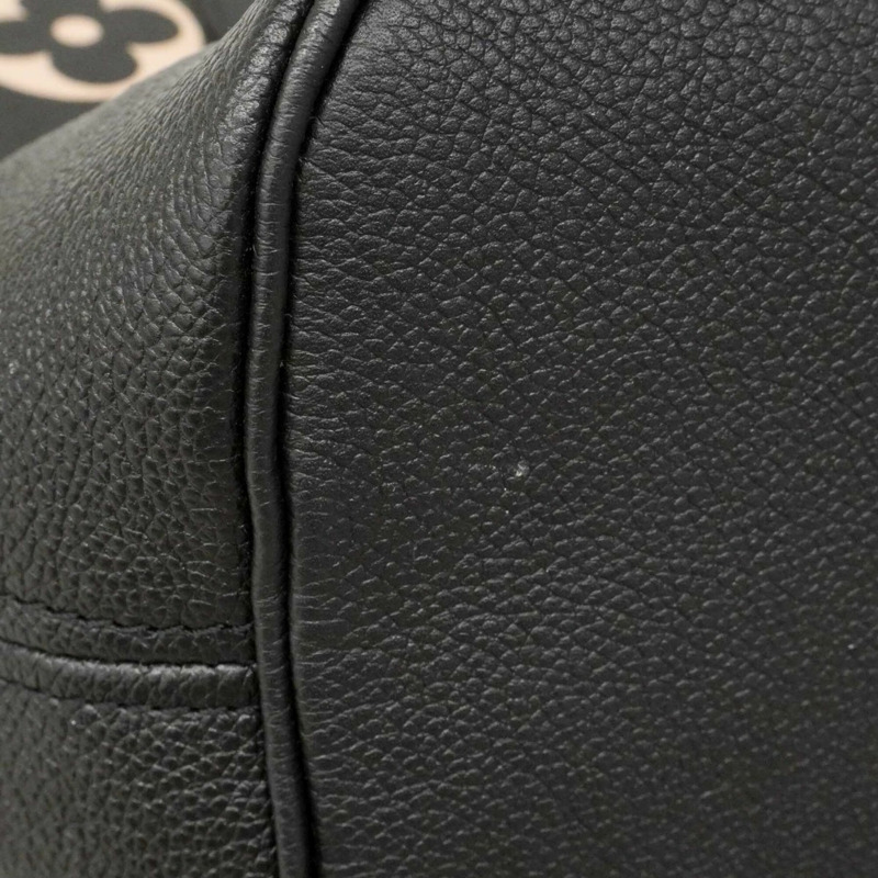 路易威登 Monogram Empreinte 雙色 Neverfull MM 手提包 M58907 黑色/米色 女士-5