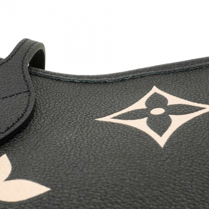 路易威登 Monogram Empreinte 雙色 Neverfull MM 手提包 M58907 黑色/米色 女士-6