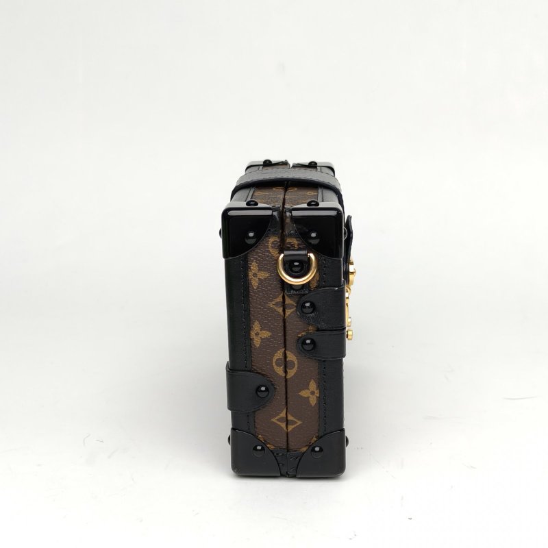 LOUIS VUITTON PETITEMALLE月光寶盒老花PVC金扣2016肩背包-3