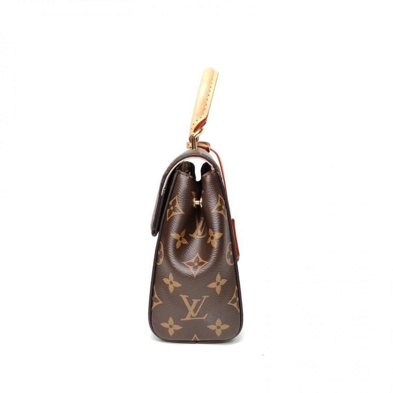 LOUIS VUITTON ClunyMini20寬肩帶老花PVC金扣晶片肩背包-1