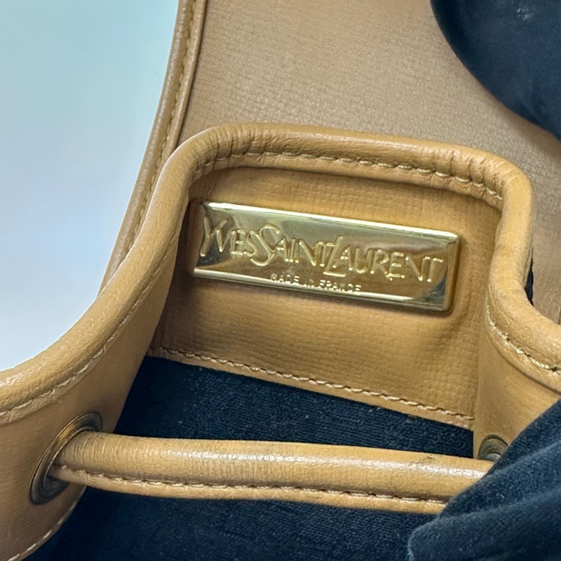 【赫蒂國際精品】YSL 聖羅蘭 絕版 古董編織拼皮革水桶包 vintage-9