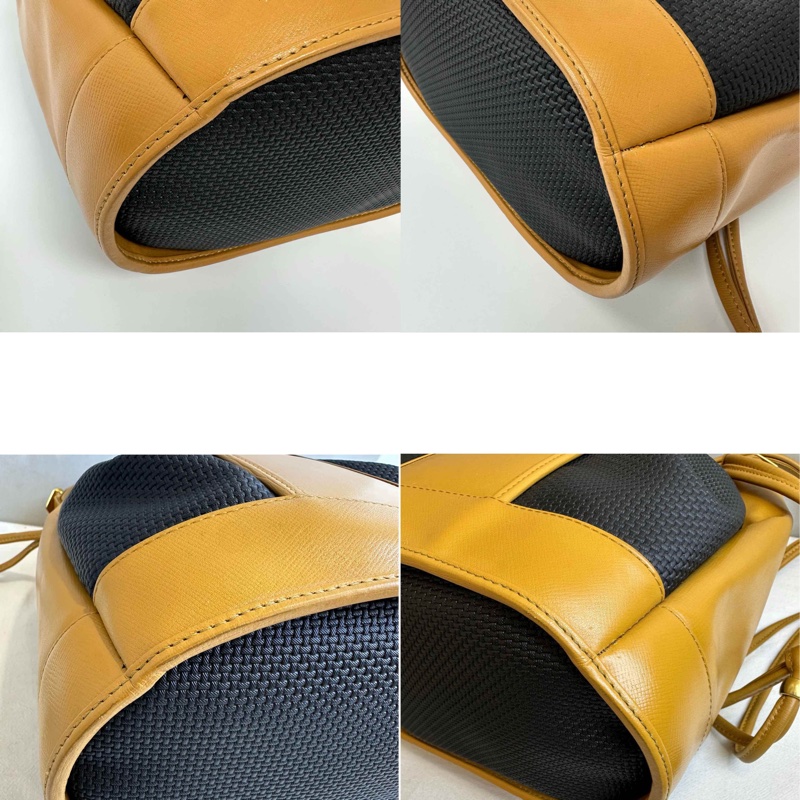 【赫蒂國際精品】YSL 聖羅蘭 絕版 古董編織拼皮革水桶包 vintage-12