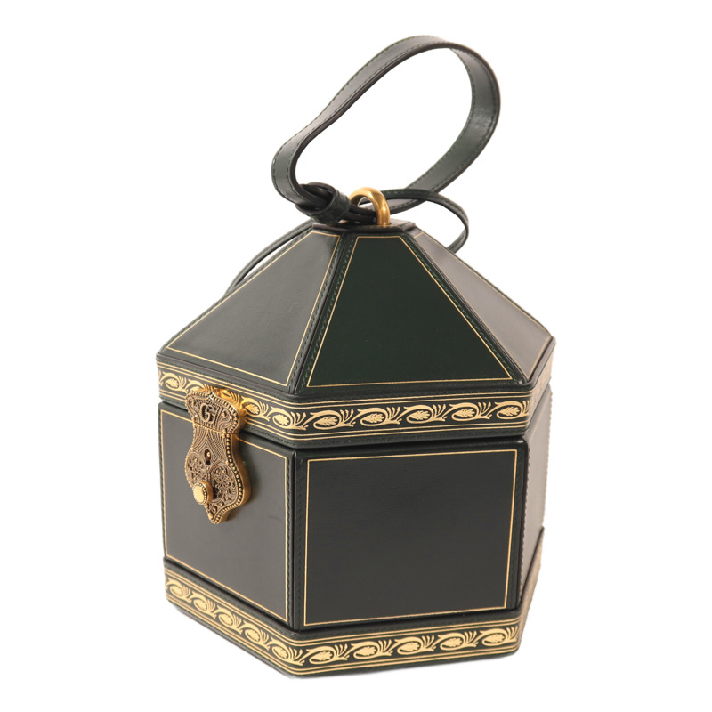 GUCCI 牛皮皮革Mini Geometric Clutch手拿包-2