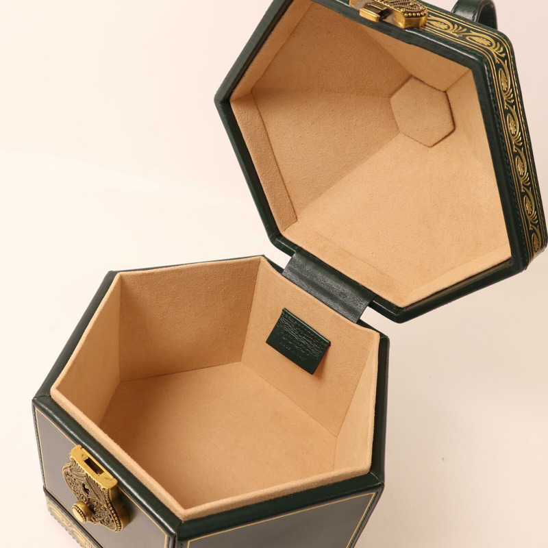 GUCCI 牛皮皮革Mini Geometric Clutch手拿包-4