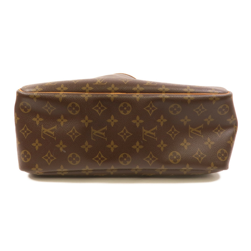 LOUIS VUITTON Monogram Deauville金扣手挽袋棕色-3