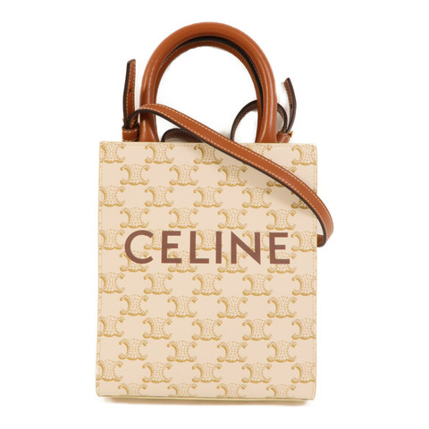 CELINE 塗層帆布Mini Vertical Cabas手挽肩背兩用袋