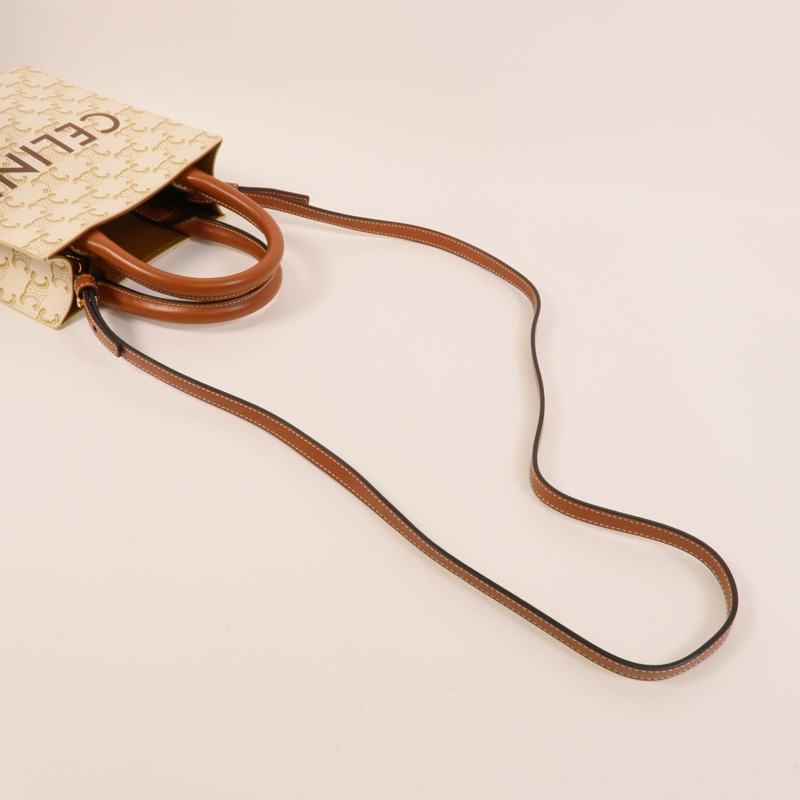 CELINE 塗層帆布Mini Vertical Cabas手挽肩背兩用袋-5