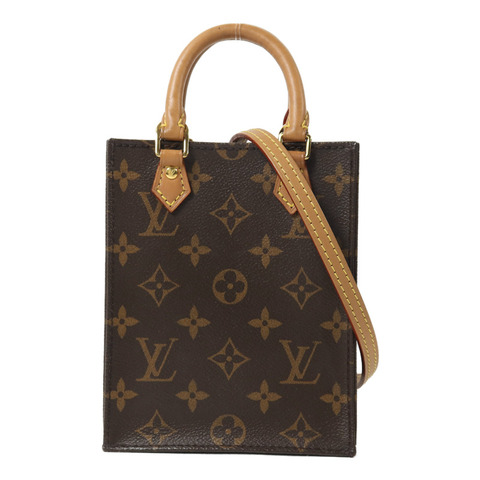 LOUIS VUITTON Monogram Petit Sac Plat手挽肩背兩用袋