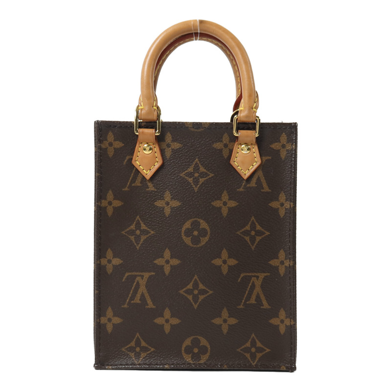 LOUIS VUITTON Monogram Petit Sac Plat手挽肩背兩用袋-1