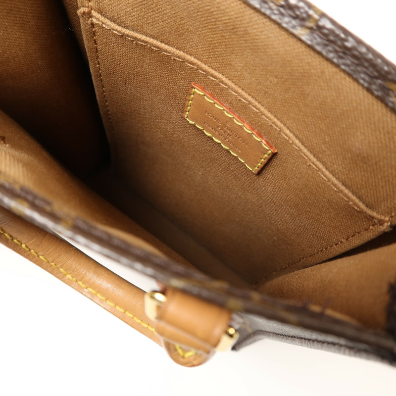 LOUIS VUITTON Monogram Petit Sac Plat手挽肩背兩用袋-4