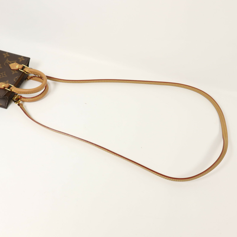 LOUIS VUITTON Monogram Petit Sac Plat手挽肩背兩用袋-7