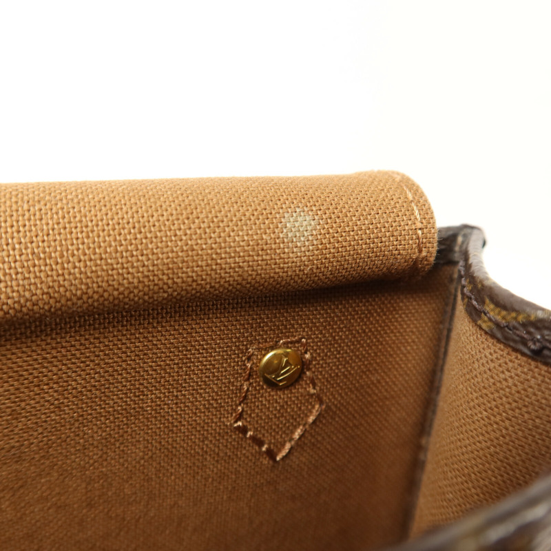 LOUIS VUITTON Monogram Petit Sac Plat手挽肩背兩用袋-15