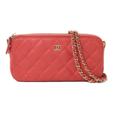 CHANEL 牛皮皮革Chain Shoulder鏈帶肩背袋