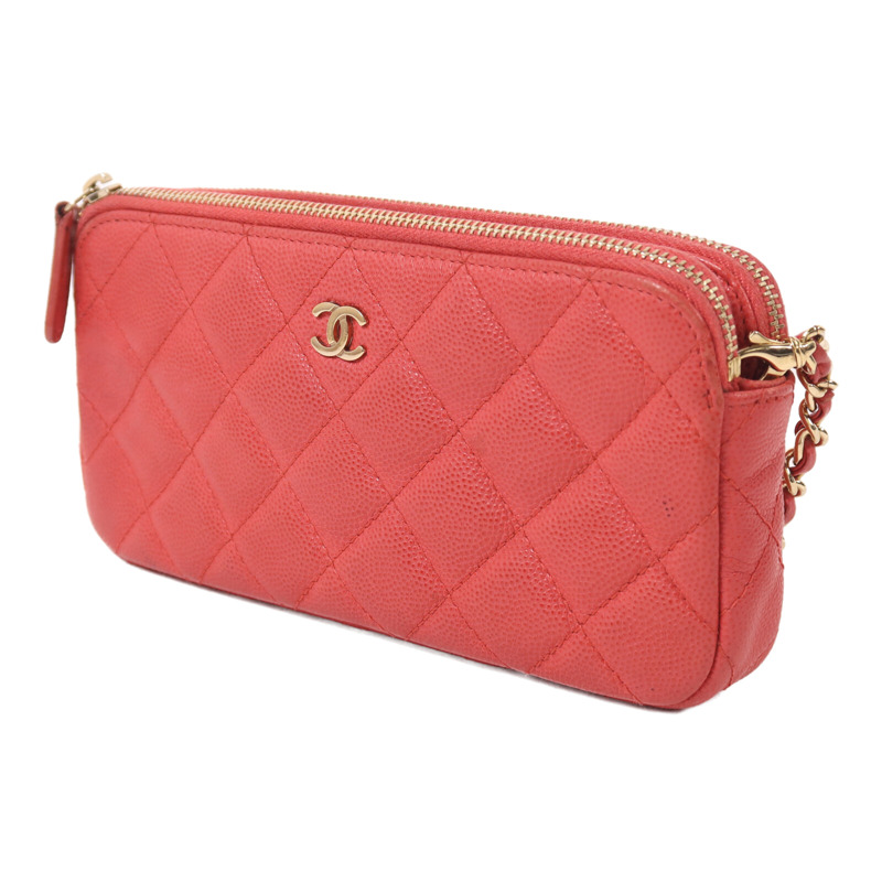 CHANEL 牛皮皮革Chain Shoulder鏈帶肩背袋-2