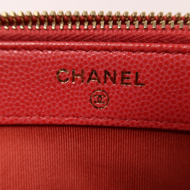 CHANEL 牛皮皮革Chain Shoulder鏈帶肩背袋-5