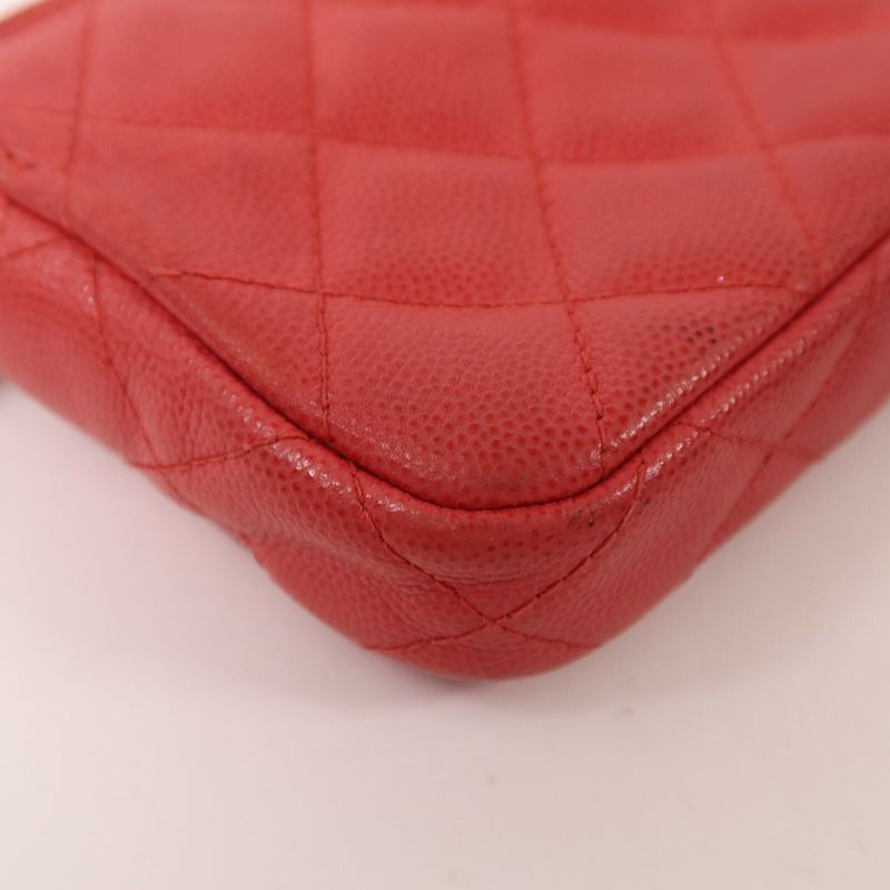 CHANEL 牛皮皮革Chain Shoulder鏈帶肩背袋-13