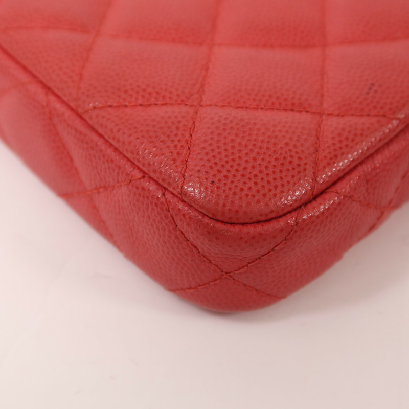 CHANEL 牛皮皮革Chain Shoulder鏈帶肩背袋-14