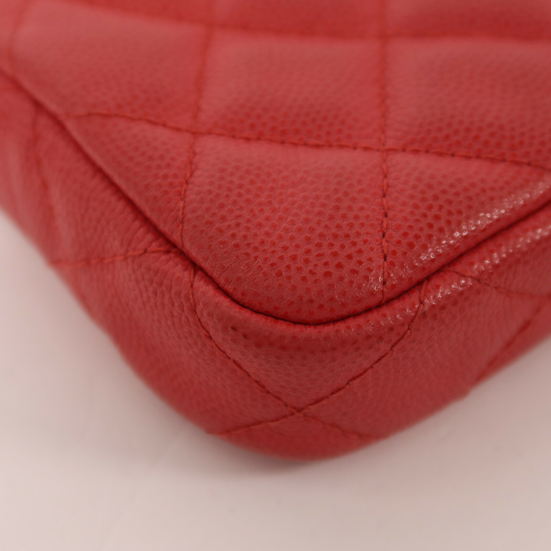 CHANEL 牛皮皮革Chain Shoulder鏈帶肩背袋-15