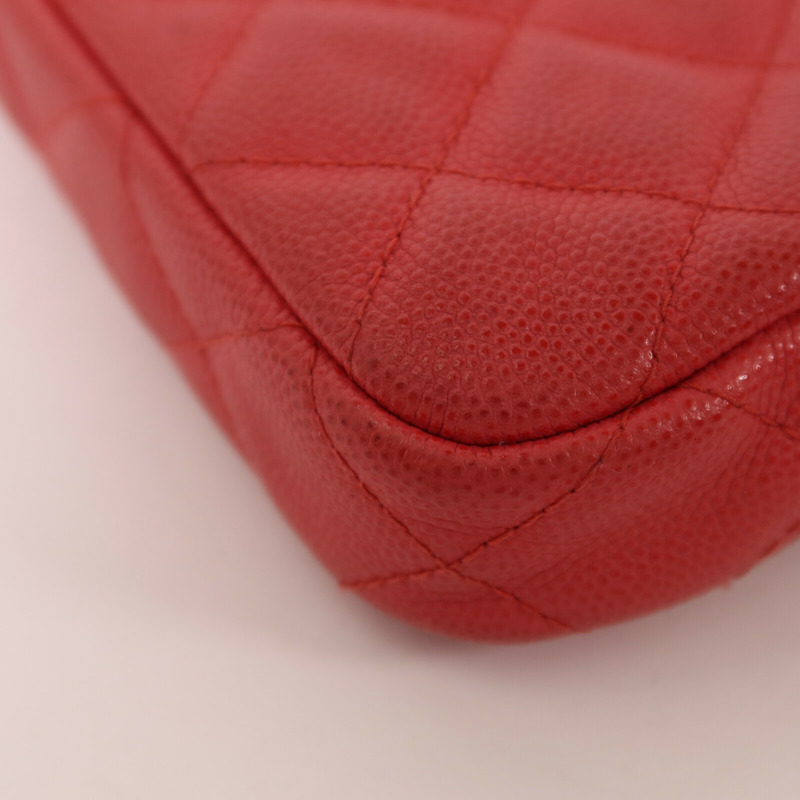 CHANEL 牛皮皮革Chain Shoulder鏈帶肩背袋-16