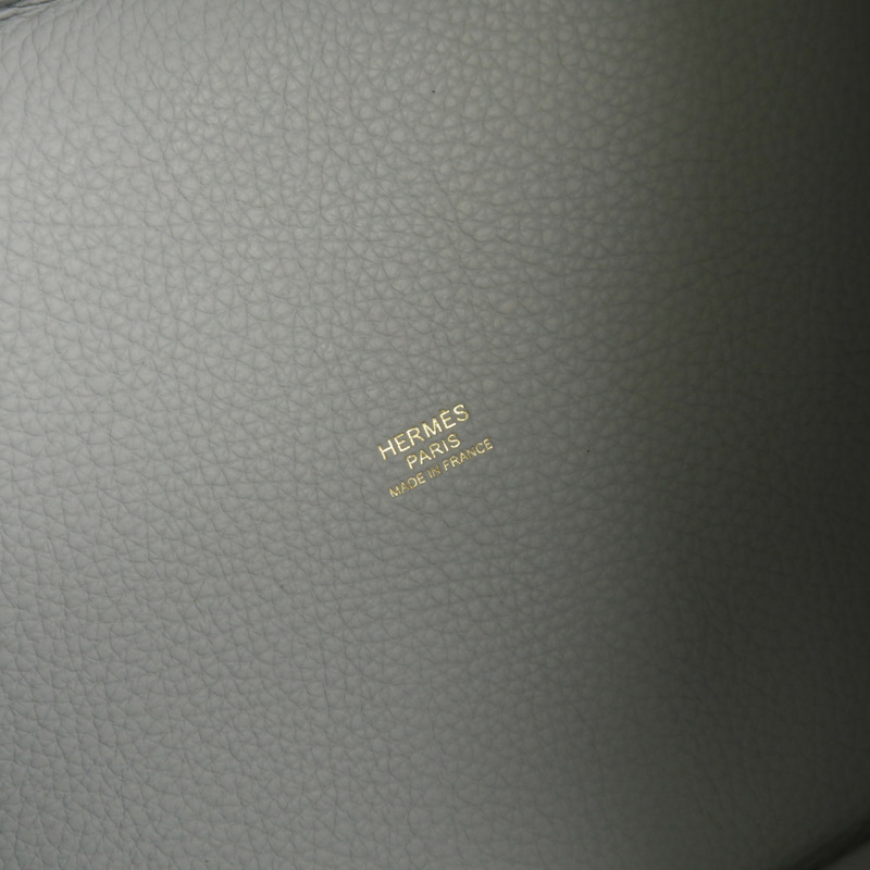 HERMES Clemence皮革Picotin MM手挽袋Bleu Pale-5