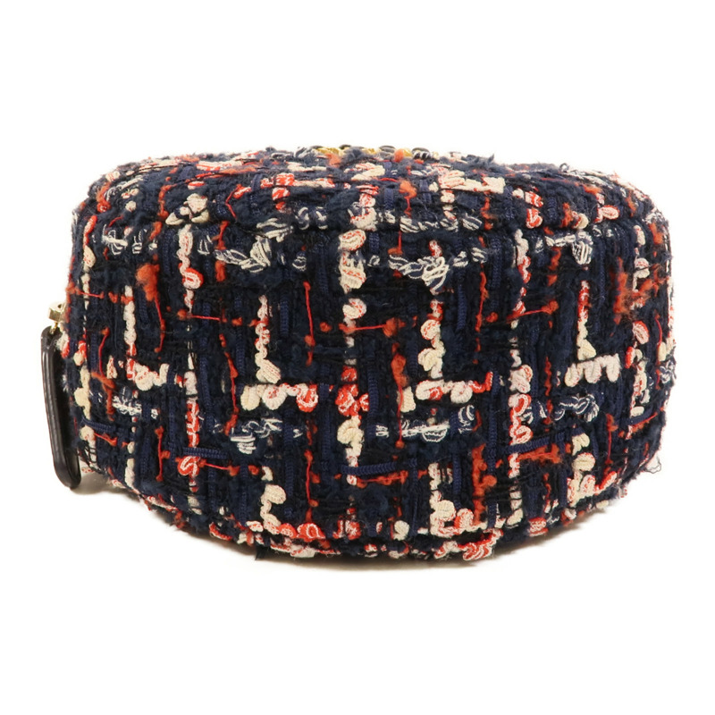 CHANEL Tweed Chain Shoulder肩背袋-3