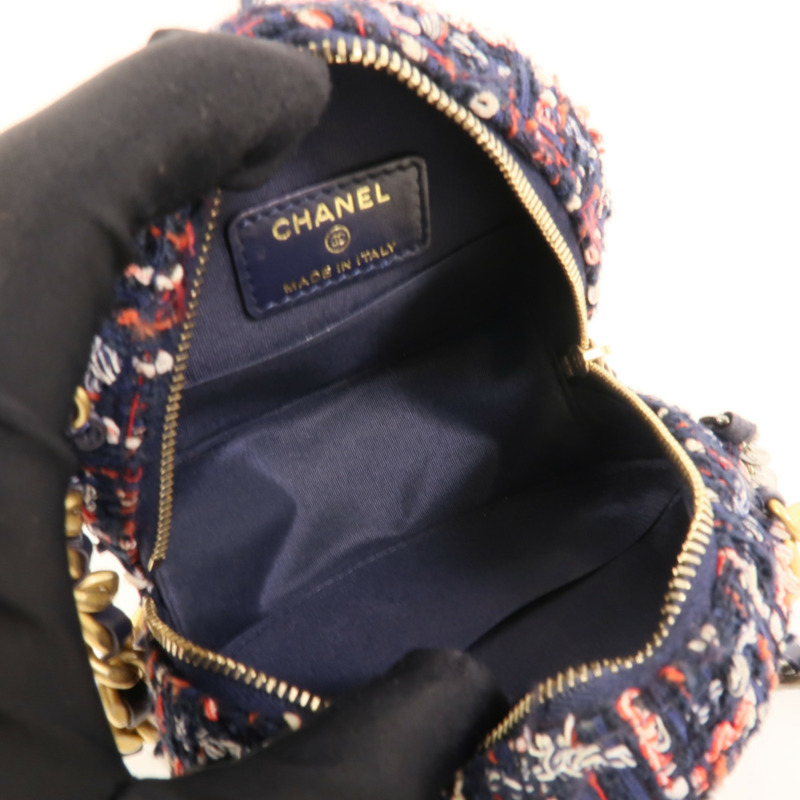 CHANEL Tweed Chain Shoulder肩背袋-6