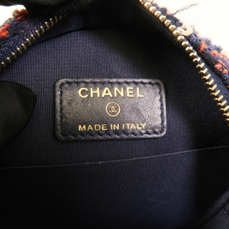 CHANEL Tweed Chain Shoulder肩背袋-7