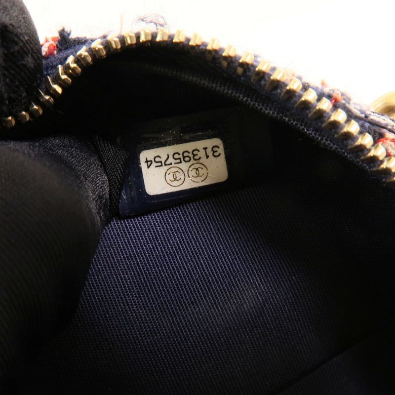 CHANEL Tweed Chain Shoulder肩背袋-8