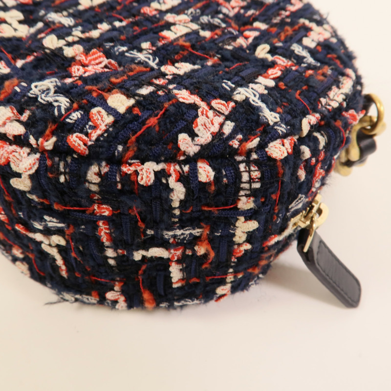 CHANEL Tweed Chain Shoulder肩背袋-13