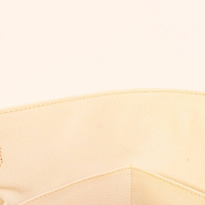 HERMES Clemence皮革Kelly 28手挽肩背兩用袋White-17