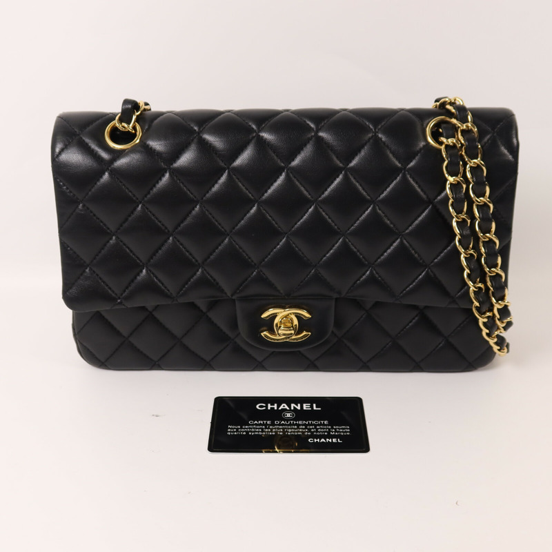 CHANEL 羊皮皮革Classic 25鏈帶肩背袋-10
