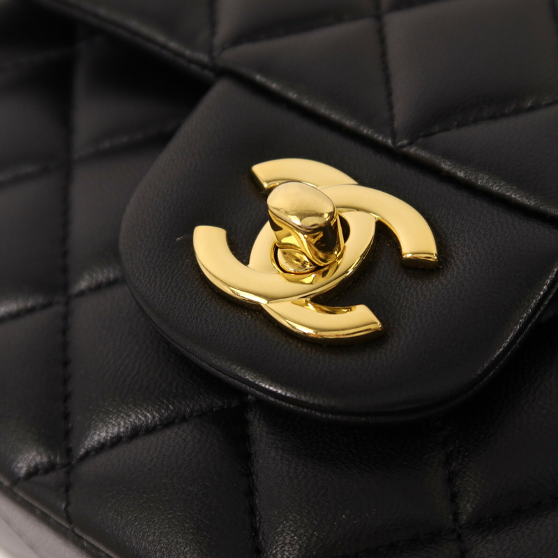 CHANEL 羊皮皮革Classic 25鏈帶肩背袋-11