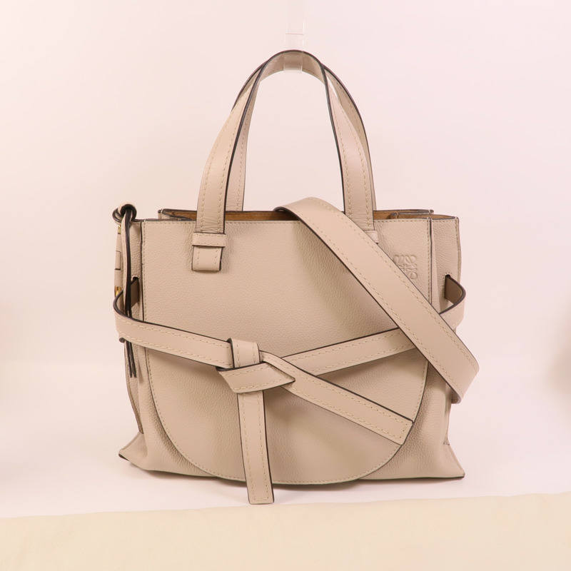 LOEWE 牛皮皮革Gate Top Handle手挽肩背兩用袋-10