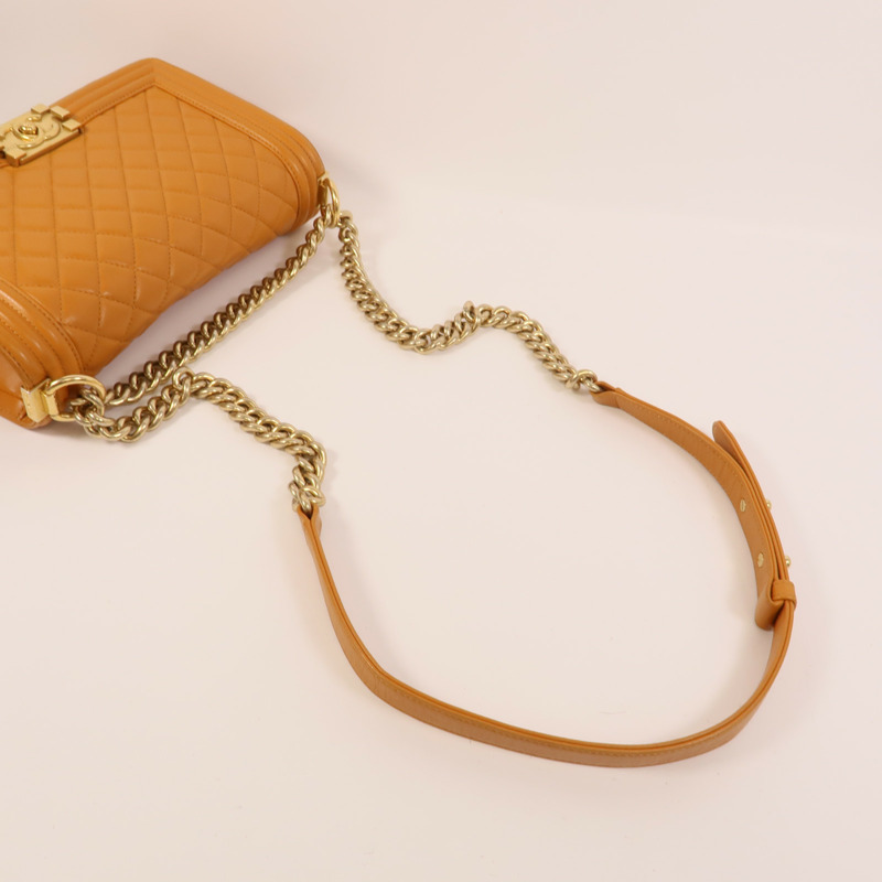 CHANEL 羊皮皮革Boy 25肩背袋-5