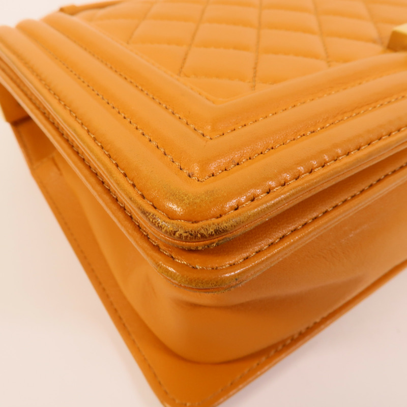 CHANEL 羊皮皮革Boy 25肩背袋-11