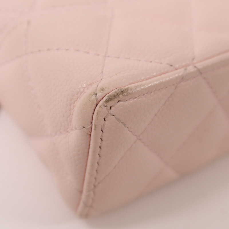 CHANEL 牛皮皮革Vanity With Chain鏈帶手挽肩背兩用袋-9