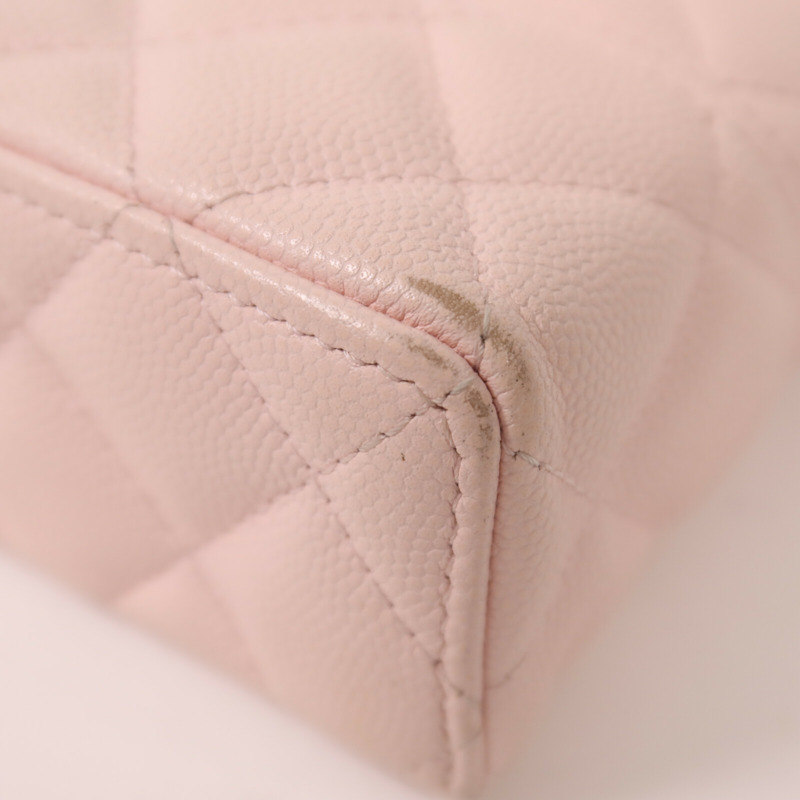 CHANEL 牛皮皮革Vanity With Chain鏈帶手挽肩背兩用袋-10