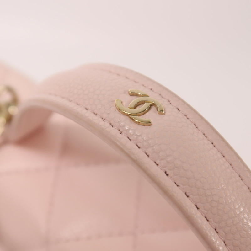 CHANEL 牛皮皮革Vanity With Chain鏈帶手挽肩背兩用袋-13