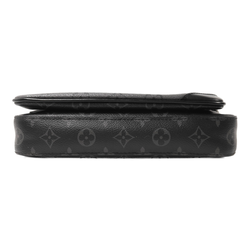 LOUIS VUITTON Monogram Eclipse Reverse Trio Messenger銀扣肩背袋灰色-3
