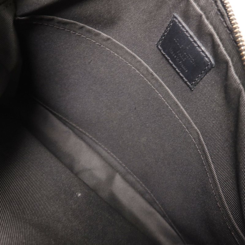 LOUIS VUITTON Monogram Eclipse Reverse Trio Messenger銀扣肩背袋灰色-4