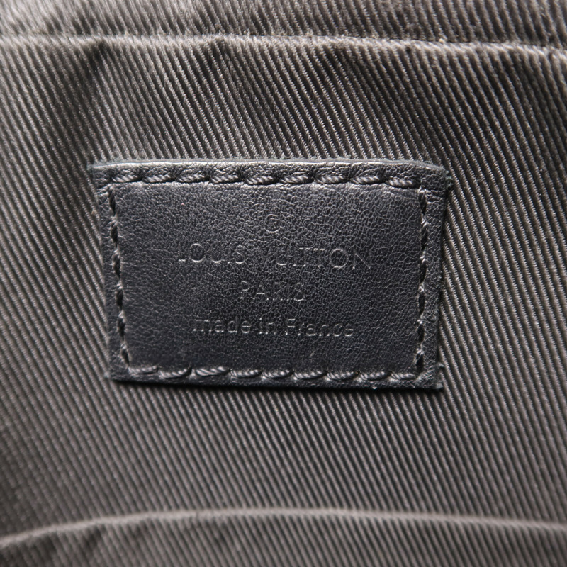 LOUIS VUITTON Monogram Eclipse Reverse Trio Messenger銀扣肩背袋灰色-5